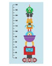 Funny robots. Wall meter for children.