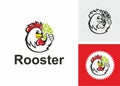 Funny rooster logotype