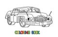 Funny rover car. Terrain vehicle coloring book Royalty Free Stock Photo