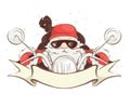 Funny Santa biker