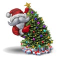 Funny Santa Christmas Tree