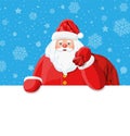 Funny santa claus character greeting Royalty Free Stock Photo