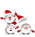 Funny santa claus group cartoon