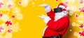 Funny Santa Claus have a joy with VR glasses Royalty Free Stock Photo