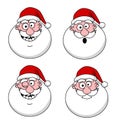 Funny Santa Claus heads