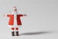 Funny Santa Claus - realistic cartoon 3d rendering illustration