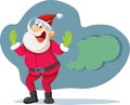 Funny Santa Farting Vector Cartoon Character Design Royalty Free Stock Photo