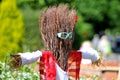 Funny Scarecrow Wearing Sunglasses Royalty Free Stock Photo