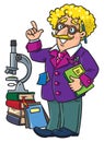 Funny scientist or inventor. Profesion ABC series Royalty Free Stock Photo