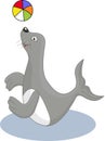 Funny seal cartoon