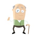 Funny senior cartoon man