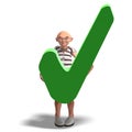A funny senior with webpage elements Royalty Free Stock Photo