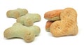 Funny shaped dog cookies Royalty Free Stock Photo