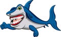 Funny shark cartoon