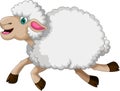 Funny sheep cartoon Royalty Free Stock Photo