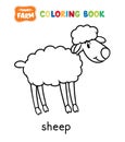 Funny sheep coloring book. Farm animals series