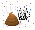 Funny shit entertainment to fools day Royalty Free Stock Photo