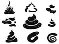 Funny shit icons set Royalty Free Stock Photo