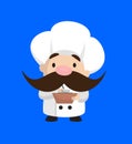 Funny Short Chef - Preparing Report in Happy Mood