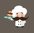 Funny Short Chef - Presenting a Cake