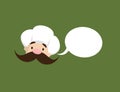 Funny Short Chef - with Speech Bubble Royalty Free Stock Photo