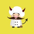 Funny Short Chef - Standing in Angry Mood