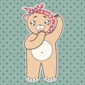 Funny sick bear