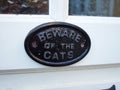 Funny sign - Beware of the cat