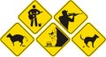 Funny sign - black & yellow Royalty Free Stock Photo