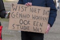 Funny Sign At At The Niet Mijn Schuld Demonstration At Amsterdam The Netherlands 5-2-2022 Royalty Free Stock Photo