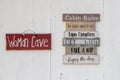 Funny signs on the side of a she shed