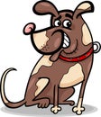 Funny sitting dog cartoon illustration