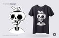 Funny skeleton illustration. Print on T-shirts, sweatshirts and souvenirs