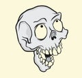 Funny skull head illustration