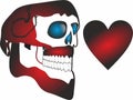 Funny Skull Valentine Love Icons for mobile concept and web apps.