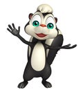 Funny Skunk cartoon character Royalty Free Stock Photo