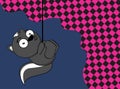 Funny Skunk cartoon expression background