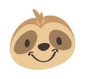 Funny sloth animal character avatar Royalty Free Stock Photo