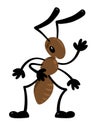 Funny small ant. Children illustration Royalty Free Stock Photo