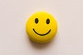 Funny smiley face on white background. Positive mood