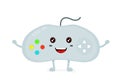 Funny smiling cute joystick. Vector modern