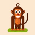 Funny smiling monkey