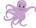 Funny smiling octopus Royalty Free Stock Photo