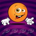 Funny smiling ping pong ball Royalty Free Stock Photo