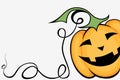 Funny smiling pumpkin