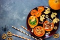 Funny snack for Halloween, healthy and cute party snacking