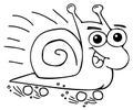 Funny snail coloring pages