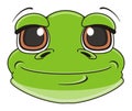 Funny snout of frog