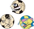 Funny Soccer Balls Royalty Free Stock Photo