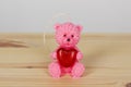 Funny Souvenir gift candles in the shape of teddy-bear with red